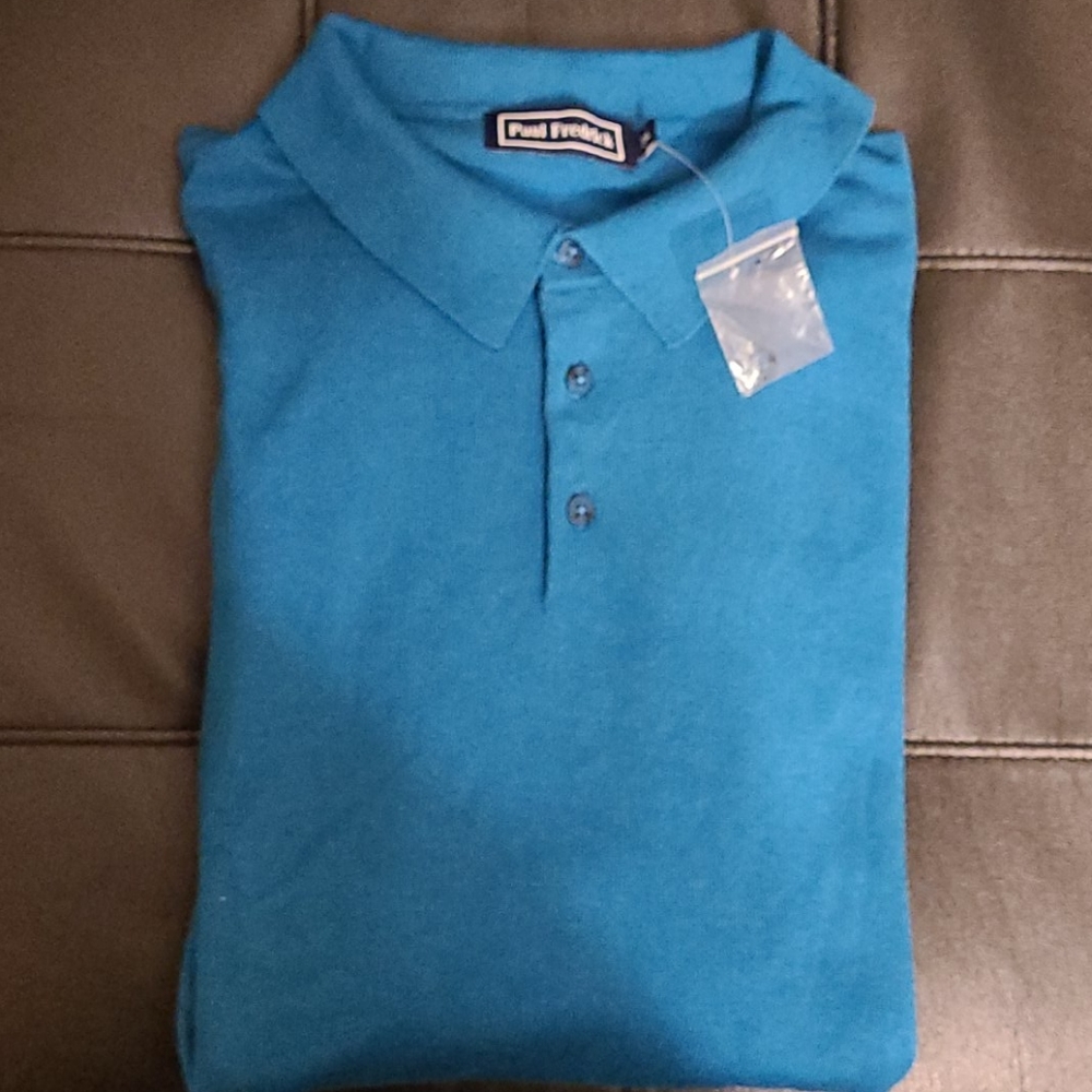 New Paul Fredrick Collared Sweater Silk Cotton